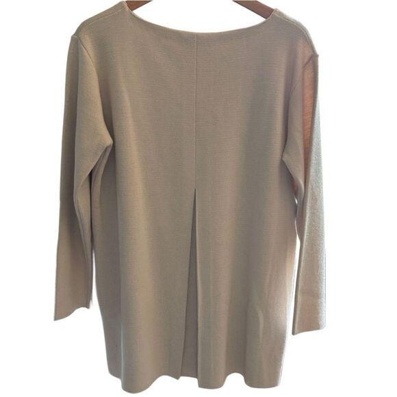 NWT WEILL cream colored long sleeve tunic sweater sz 10 - Picture 2 of 9